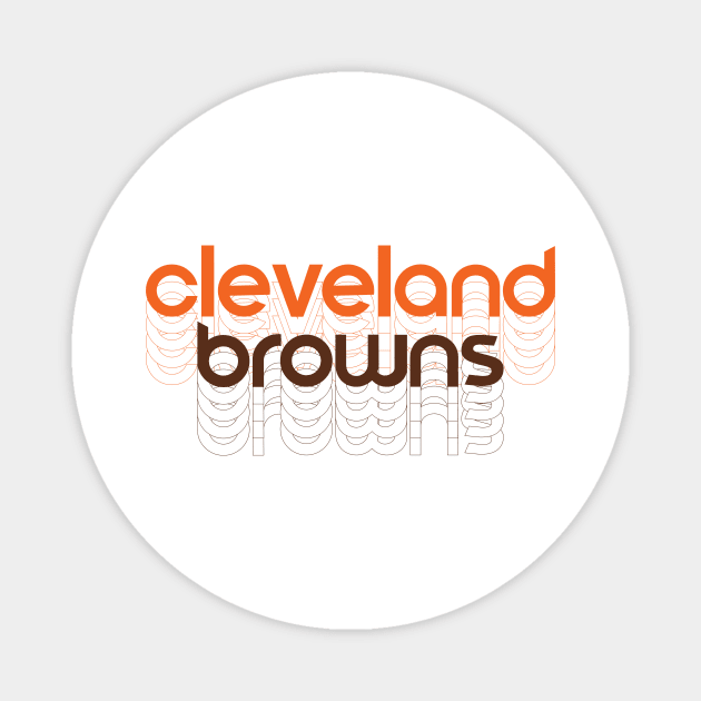 cleveland browns retro Magnet by mbloomstine